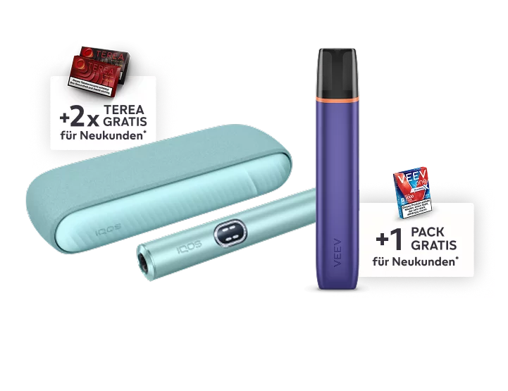 VEEV ONE Premium-Vape und IQOS ILUMA i Tabakerhitzer