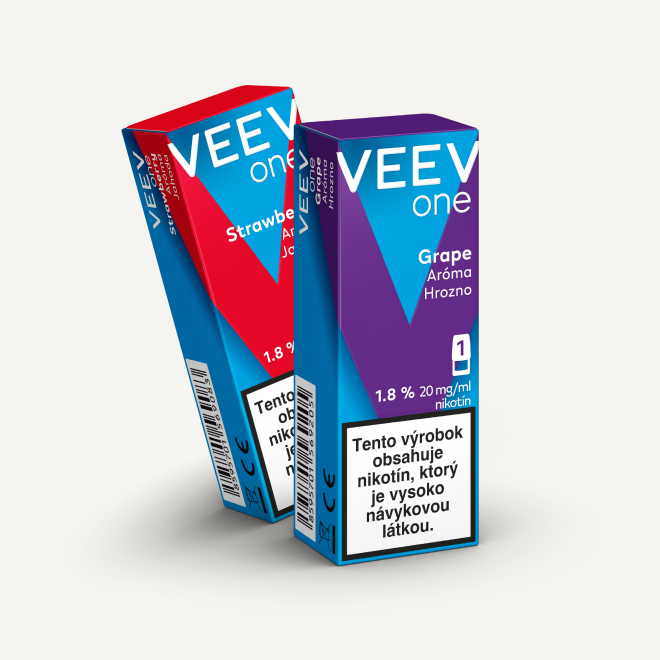 Dve škatuľky rôznych náplní VEEV ONE