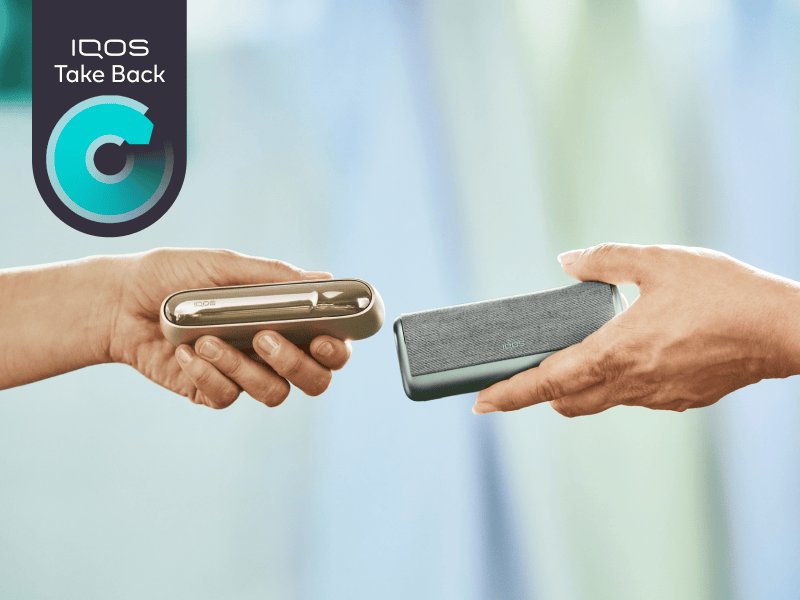 Ein IQOS Originals wird im Trade-In Programm mit einem IQOS ILUMA Gerät ausgetauscht