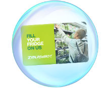 Gift card in a bubble