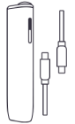 IQOS ILUMA i One holder and cable included in the box