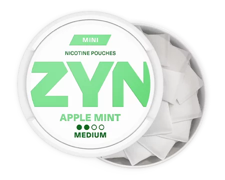 ZYN APPLE  MINT Mini - Light Green Cans (Medium & Strong)