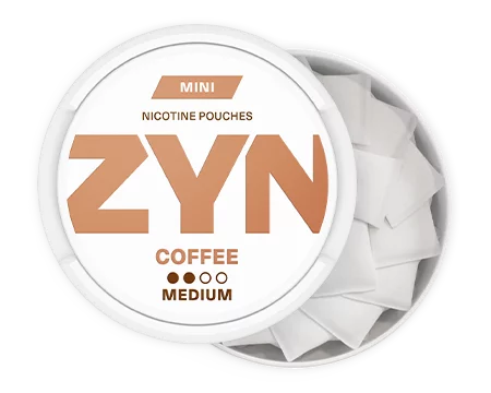 ZYN Coffee Mini - white and brown nicotine pouch can (Medium & Strong)
