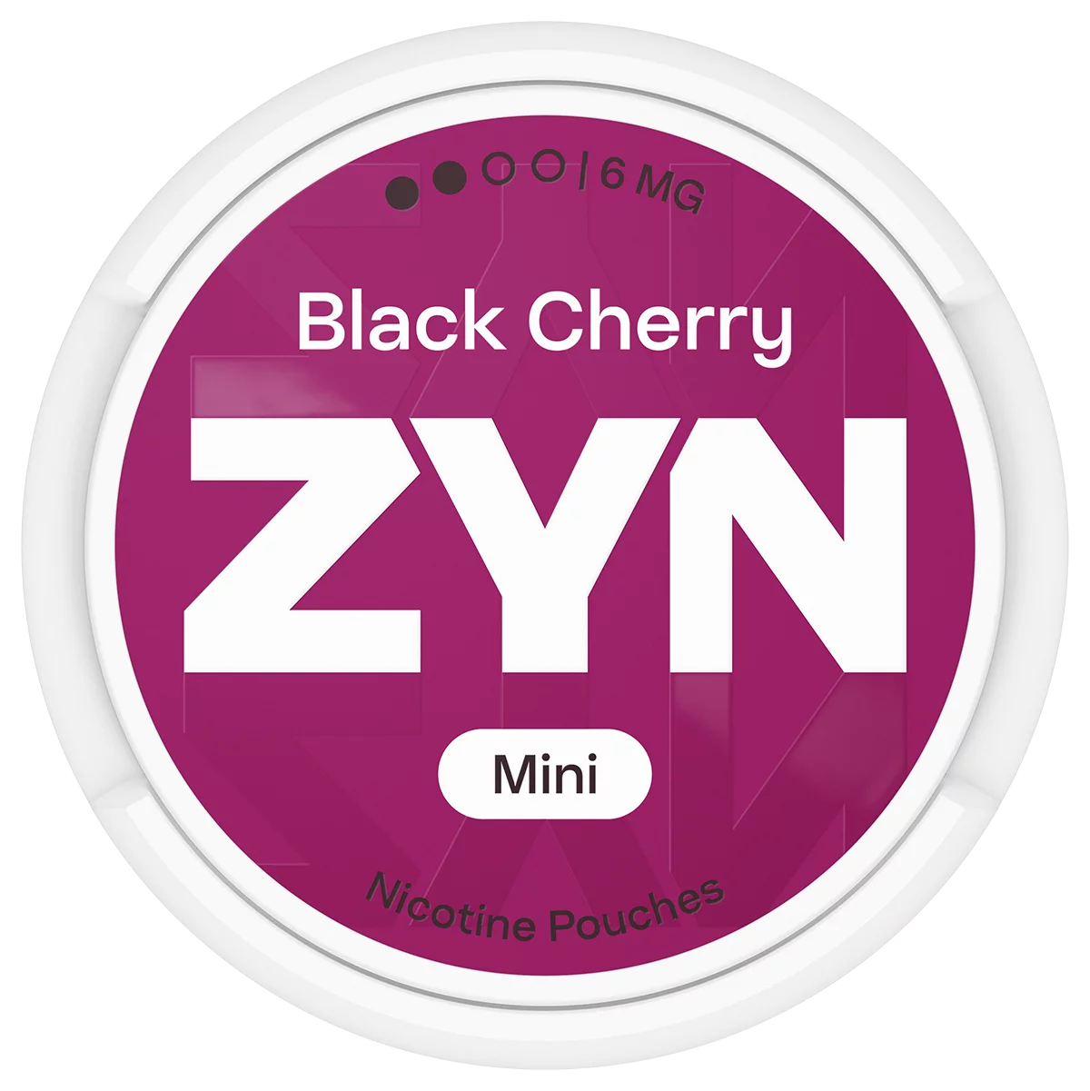 Red ZYN Black Cherry can Mini 6 MG, view from above