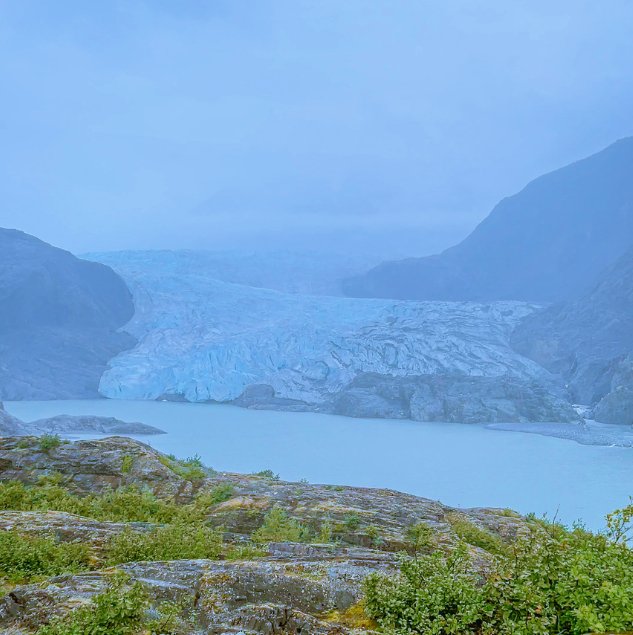 Mountains and a lake view in Alaska