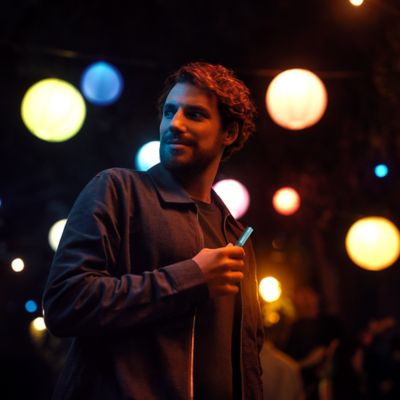 Usuarios de IQOS disfrutando un té mientras miran su móvil. 