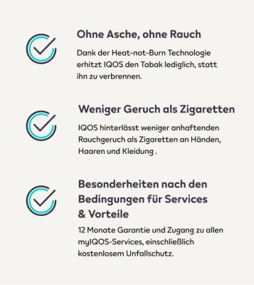IQOS ORIGINALS Gründe für Empfehlung