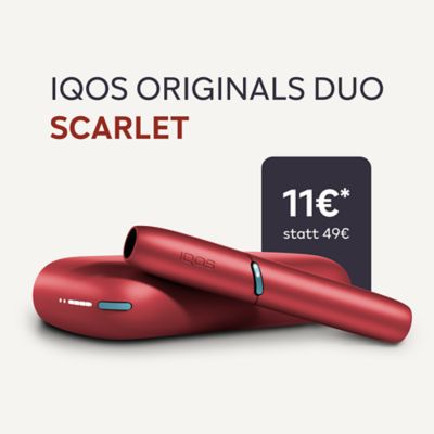 IQOS ORIGINALS DUO Scarlet zum Sonderpreis von 11€ am Muttertag.