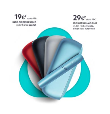 IQOS ORIGINALS DUO Geräte vor IQOS Key.