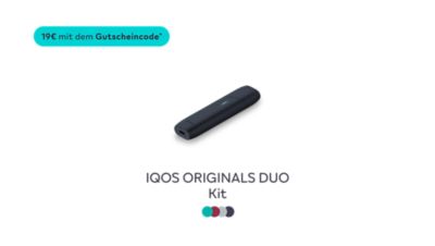 IQOS ORIGINALS DUO in den Farben Slate, Silver, Turquoise, Scarlet.