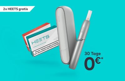 IQOS Probemonat: IQOS ORIGINALS ONE in Silver und 3x HEETS gratis 30 Tage kostenlos testen
