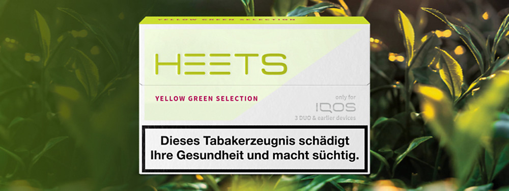 Frisch im Sortiment: HEETS Yellow Green.