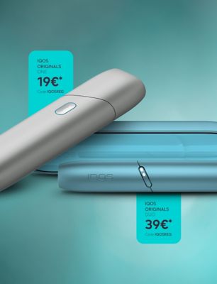 Registrieungsangebot März: Silver IQOS ORGINAL One und Turquoise IQOS ORGINAL Duo liegen nebeneinander