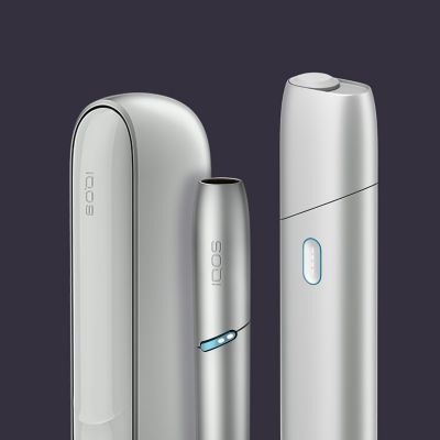 Silver IQOS ORIGINALS DUO and IQOS ORIGINALS ONE devices