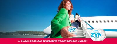 Lata de ZYN cool mint junto a un bolso y lentes.