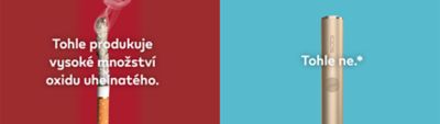 Srovnání produkce CO cigareta a IQOS