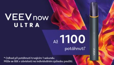 VEEV NOW ULTRA - nová jednorázová e-cigareta s 1100 potáhnutí