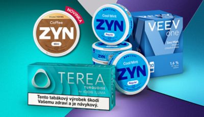 Karton náplní TEREA, ZYN a VEEV ONE