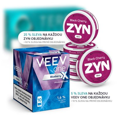 Produkty TEREA, VEEV a ZYN se slevou