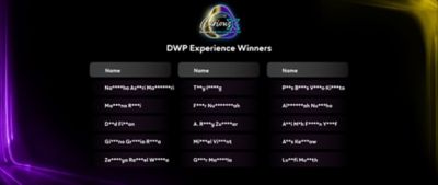 DWP Experience Winners