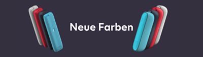 IQOS Orginal Duo und One sind in allen verfügbaren Farben hintereinander aufgereiht