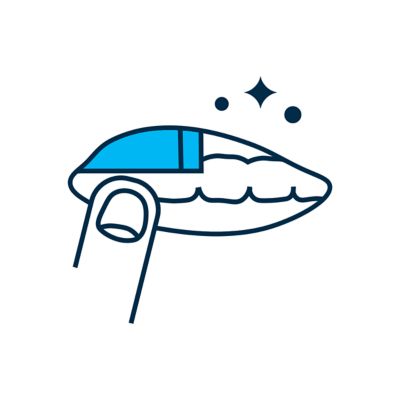 Tucking in mouth icon