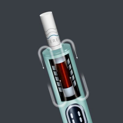 Illustration of IQOS ILUMA SMARTCORE INDUCTION TECHNOLOGY™ working inside an IQOS holder