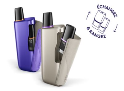 Dispositifs VEEV One+ avec pods de différentes saveurs, mettant en avant la compatibilité VEEV ONE et la qualité constante de vape.