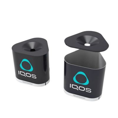 Black ceramic tray for IQOS heatsticks with IQOS logo