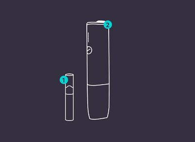 1. IQOS ILUMA ONE device 2. TEREA stick