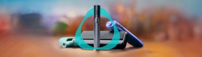 Die IQOS ILUMA i Geräte, mittig der PRIME Holder mit Touchscreen.