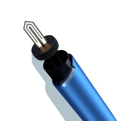 Una ilustración que muestra el sistema de calefacción por láminas IQOS HEATCONTROL™.