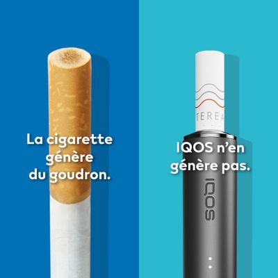 Filtre à cigarette avec taches de combustion brunes par rapport au support IQOS ILUMA