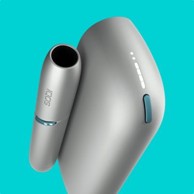 Stylet IQOS Originals Duo en argenté.