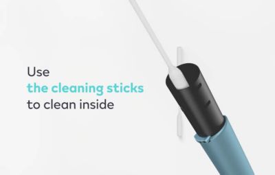 IQOS ORIGINALS DUO tobacco holder cleaned with cleaning stick