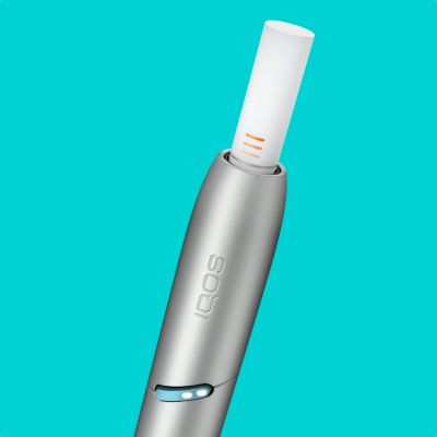 Silver IQOS Originals Duo tobacco holder.