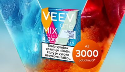 Nová krabičká prichutí pre VEEV ONE – Blue Mint, Cherry, Mango