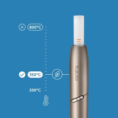 IQOS DUO holder heats up to 350°C