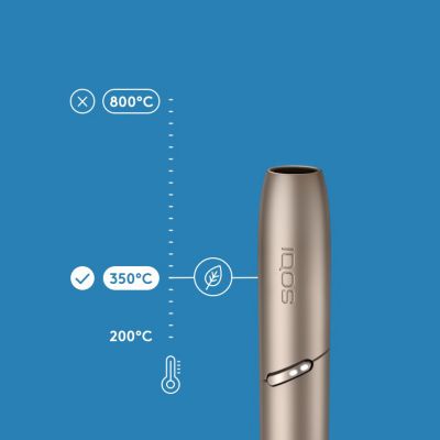 IQOS DUO holder heats up to 350°C