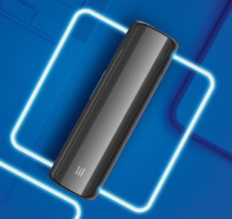 A Slate Grey lil SOLID device with logo showing.