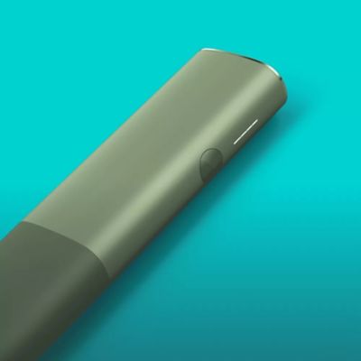 IQOS ILUMA One on turquoise background color