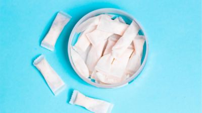 Open pack of nicotine pouches