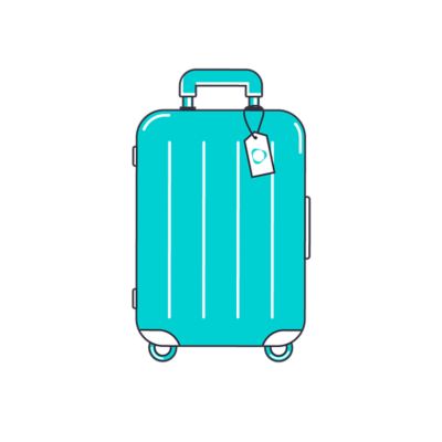 blue suitcase