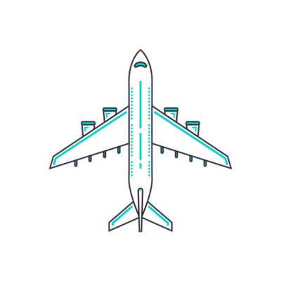 blue and white plane