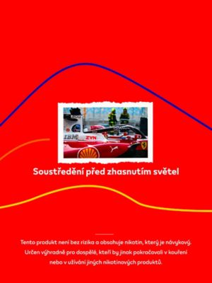 Fotka jezdce ve formuli na červeném pozadí