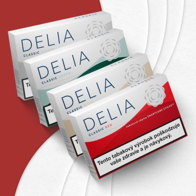 Krabičky tabakových náplní DELIA