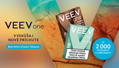 VEEV ONE príchute Blue Mint a Classic Tobacco