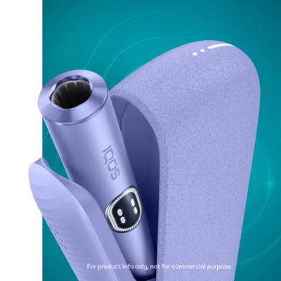 A close-up look at the design of the IQOS ILUMA i holder and pocket charger