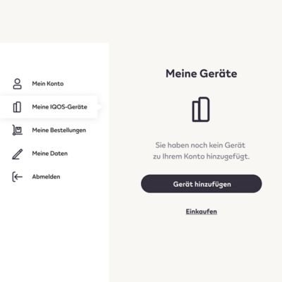 Registrierungsprozess bei IQOS – Schritt 3: IQOS Geraet verknuepfen.
