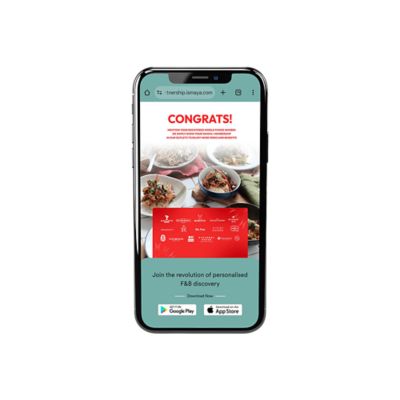 Pop-up display confirming successful claim of ISMAYA special offer for IQOS Members